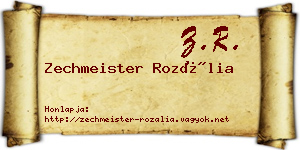 Zechmeister Rozália névjegykártya