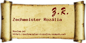 Zechmeister Rozália névjegykártya