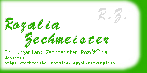 rozalia zechmeister business card